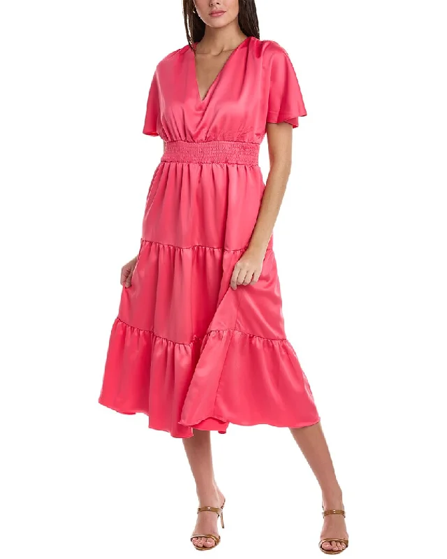 Atelier Tie-Back Midi Dress Stylish Off-Shoulder Ruffle Dress