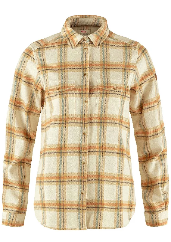 Fjallraven Women's Ovik Heavy Flannel Button Up Shirt Classic Casual Short Sleeve