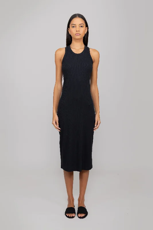 Kelly Racerback Midi Dress Trendy Knit Midi Dress