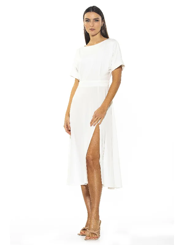 Lana Midi Dress Elegant Maxi-Midi Hybrid Dress