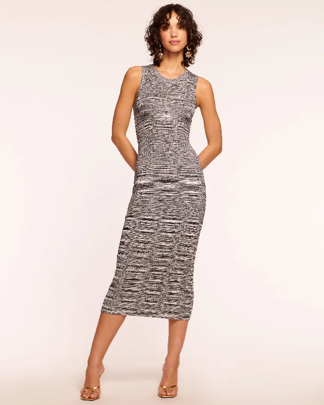 Priscilla Knit Midi Dress Comfortable Draped Midi Dress