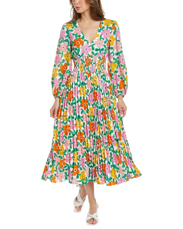 Traffic People Aurora Midi Dress Elegant Floral Skirt Midi Dress