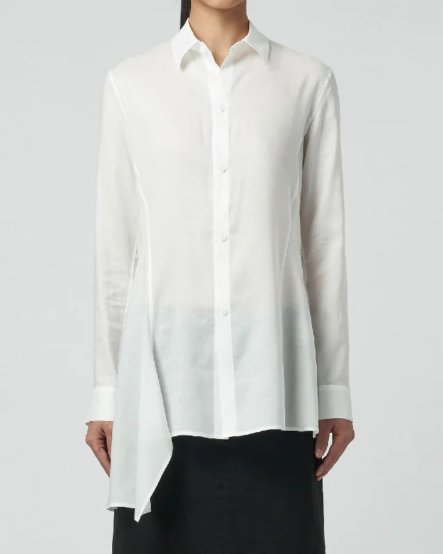 Long Shirt Casual Button-Up Short Tee