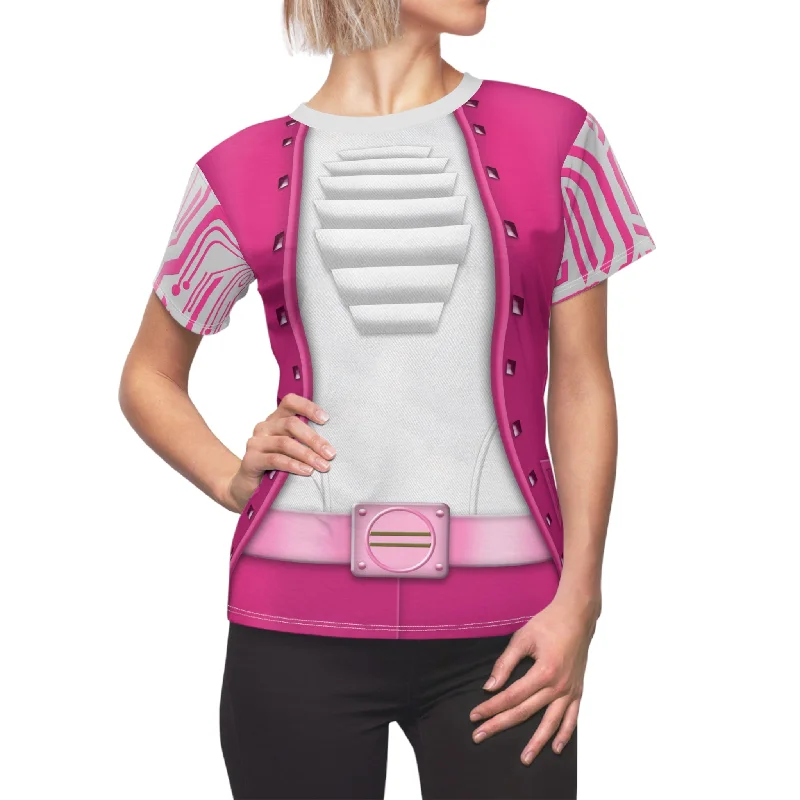 A-Spen Cheerleader Women's Shirt, Zombies The Re-Animated Series Costume Cozy Printed Short Shirt