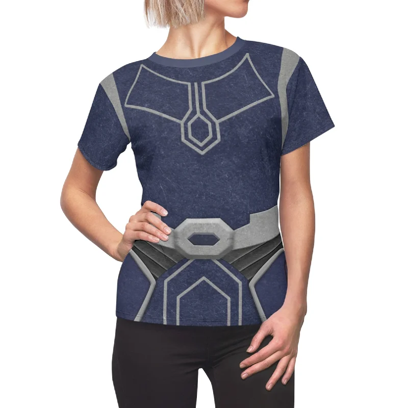 Ahsoka Tano Blue Women Shirt, The Clone Wars Costume Modern Casual Short Sleeve