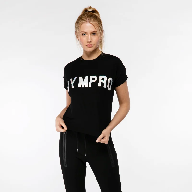 Womens - Iconic Logo T Shirt - Black Stylish Casual Short Tee