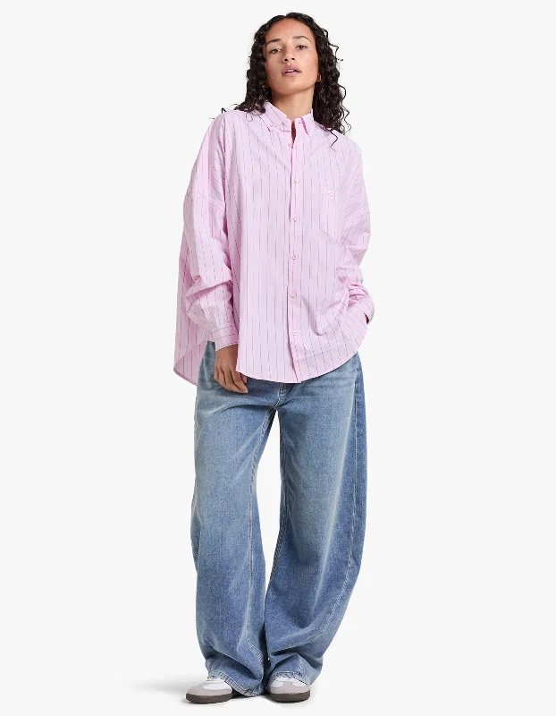 Brenda Shirt - Pink Elegant High-Low Short Shirt