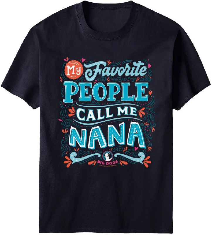 Call Me Nana T-Shirt Wool Fabric Cashmere Fabric Tweed Fabric