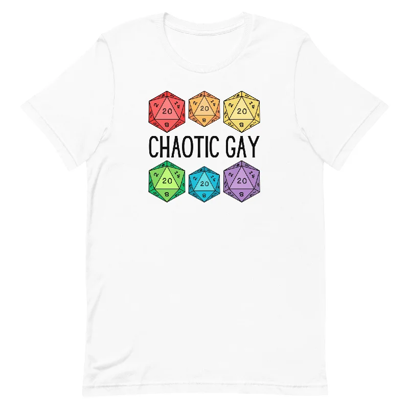 Chaotic Gay DND Unisex t-shirt Notch Collar Peter Pan Collar Cowl Neck