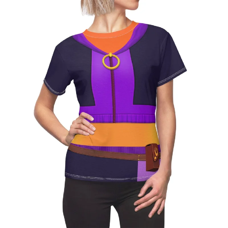 Dae Women's Shirt, Zombies The Re-Animated Series Costume Fashionable Draped Short Sleeve Dae Women's Shirt, Zombies The Re-Animated Series Costume Fashionable Draped Short Sleeve