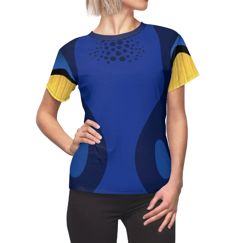 Dory Women's Shirt, Finding Nemo Costume Cozy Printed Short Shirt