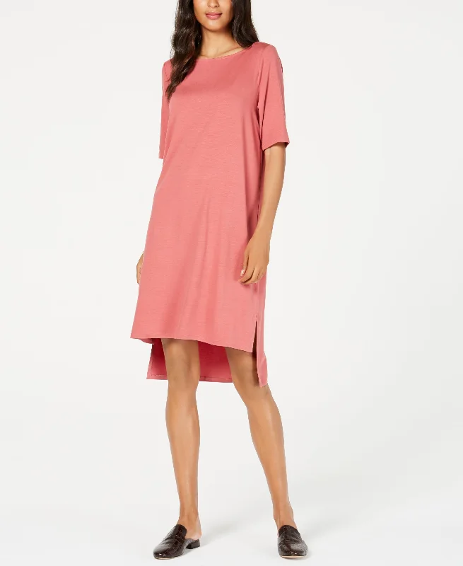 Tencel® High-Low T-Shirt Dress Terry Blend Velvet Blend Canvas Blend