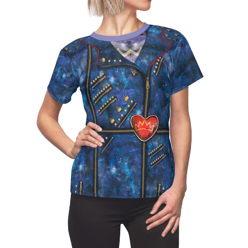 Evie Women's Shirt, Descendants 2 Costume Soft Cotton Short Tee