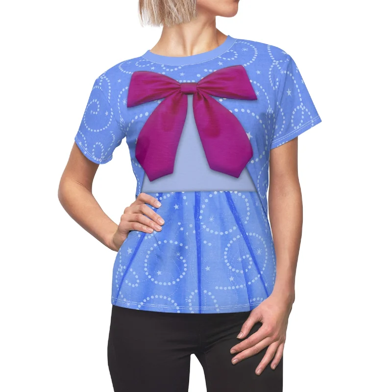 Fairy Godmother Women Shirt, Cinderella Costume Stylish Pleated Short Sleeve