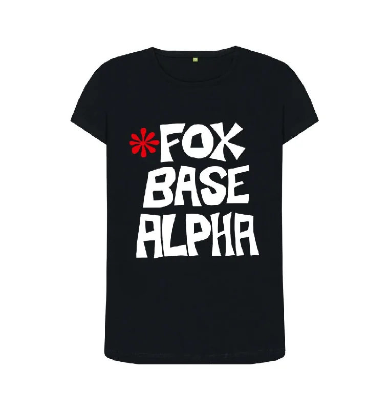 Fox Base Alpha Reverse Logo crew neck t-shirt Print Jacquard Patchwork