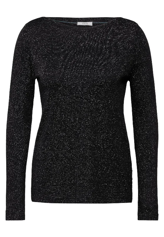 Glitzerndes Shirt Comfortable Loose Short Sleeve