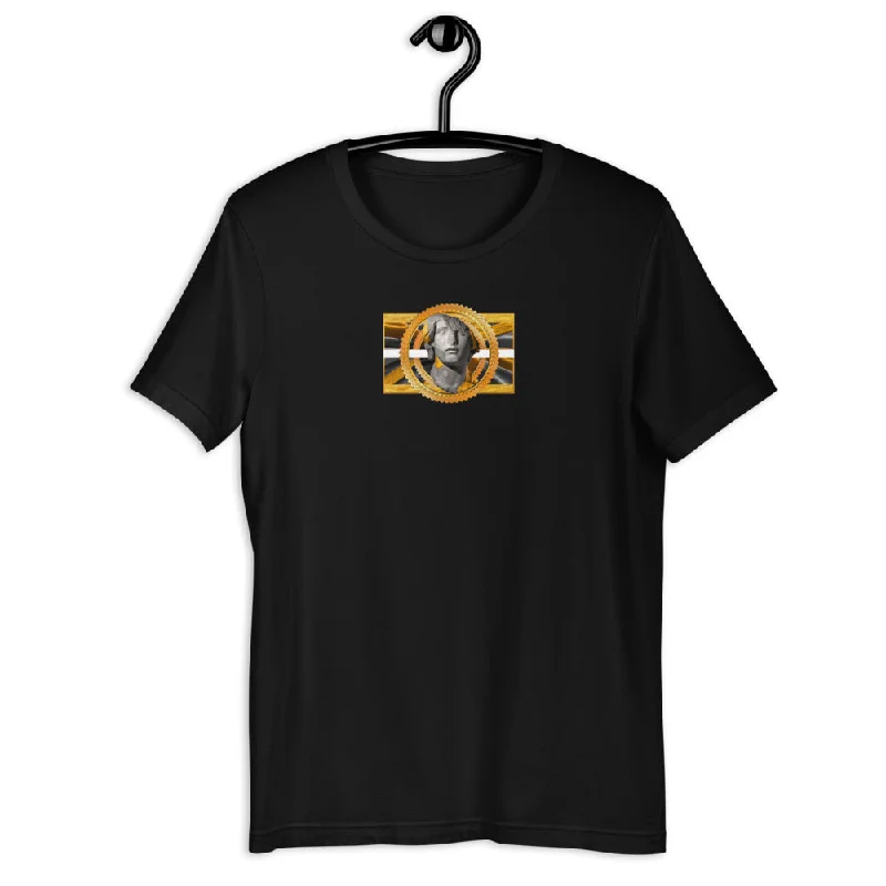 Gold & Black - Limited Edition - Short-Sleeve Unisex T-Shirt Spandex Blend Rayon Blend Denim Blend