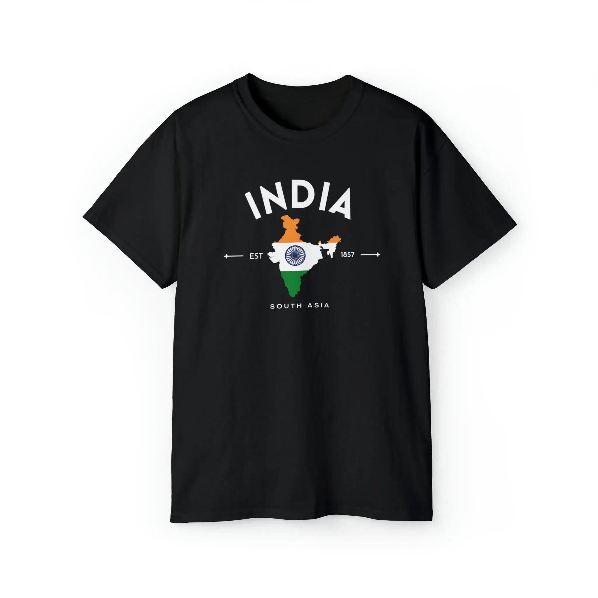 Indian Flag T-shirt Print Jacquard Patchwork