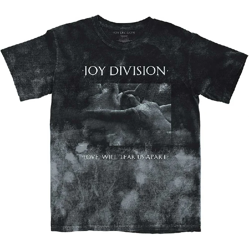 Joy Division | Official Band T-shirt | Tear Us Apart (Dip-Dye) Beaded Sequined Faux Fur