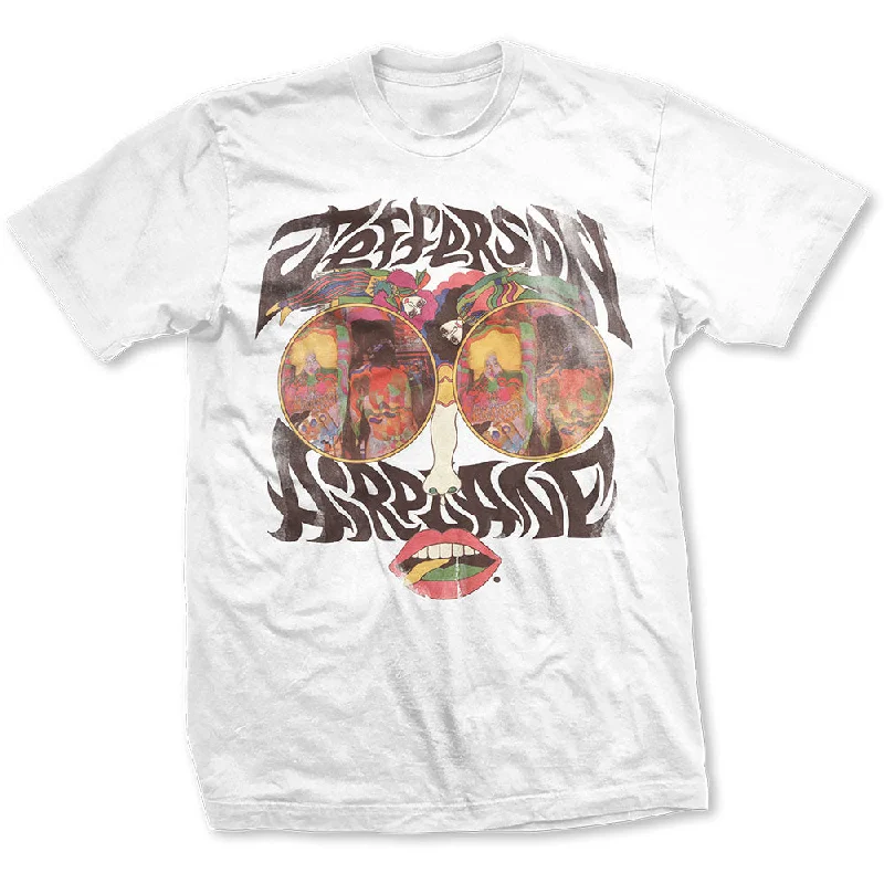 Jefferson Airplane | Official Band T-Shirt | Lips Cotton Fabric Linen Fabric Terry Fabric