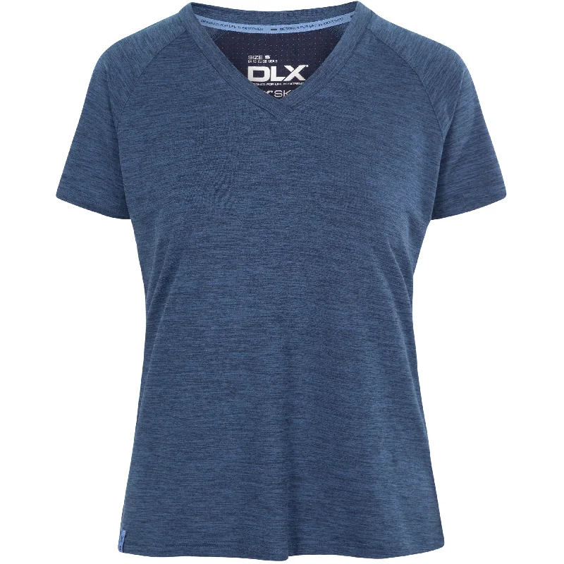 Judith Women's DLX T-Shirt in Navy Marl Fashionable Trendy Casual