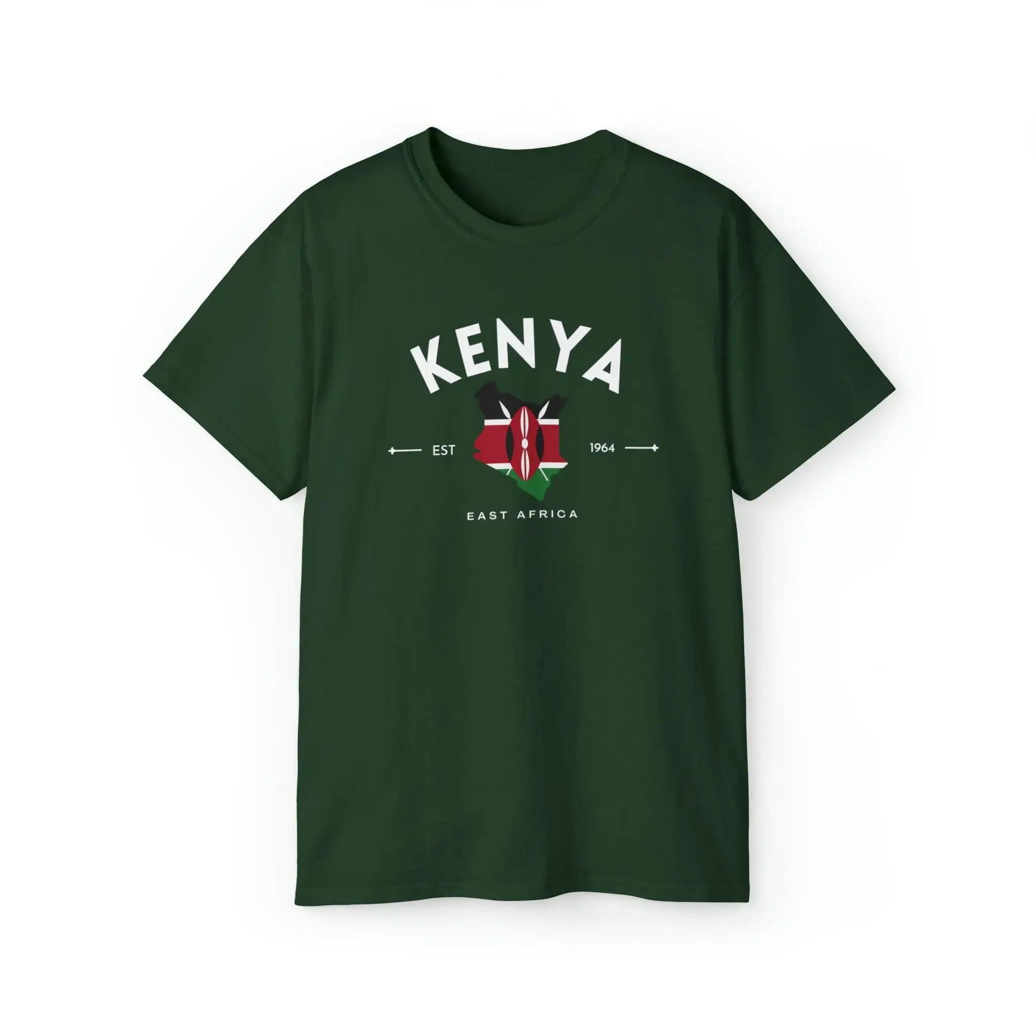 Kenya Flag Graphic T-Shirt Print Jacquard Patchwork