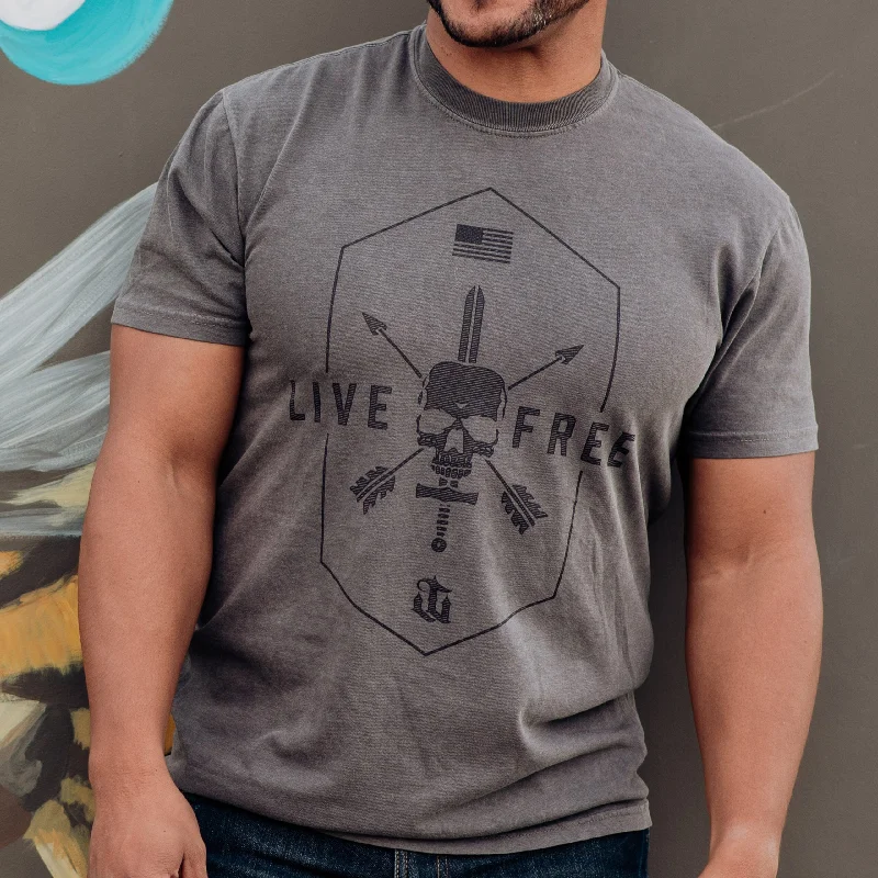 Live Free Tee Spandex Blend Rayon Blend Denim Blend