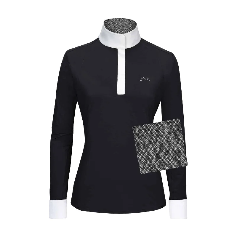 RJ Classics- Maddie Show Shirt (Caviar/White) Fashionable Sheer Short Shirt