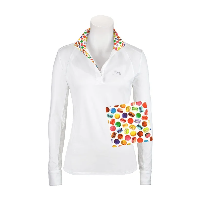 RJ Classics- Maddie Show Shirt (Macarons) Chic V-Neck Short Blouse