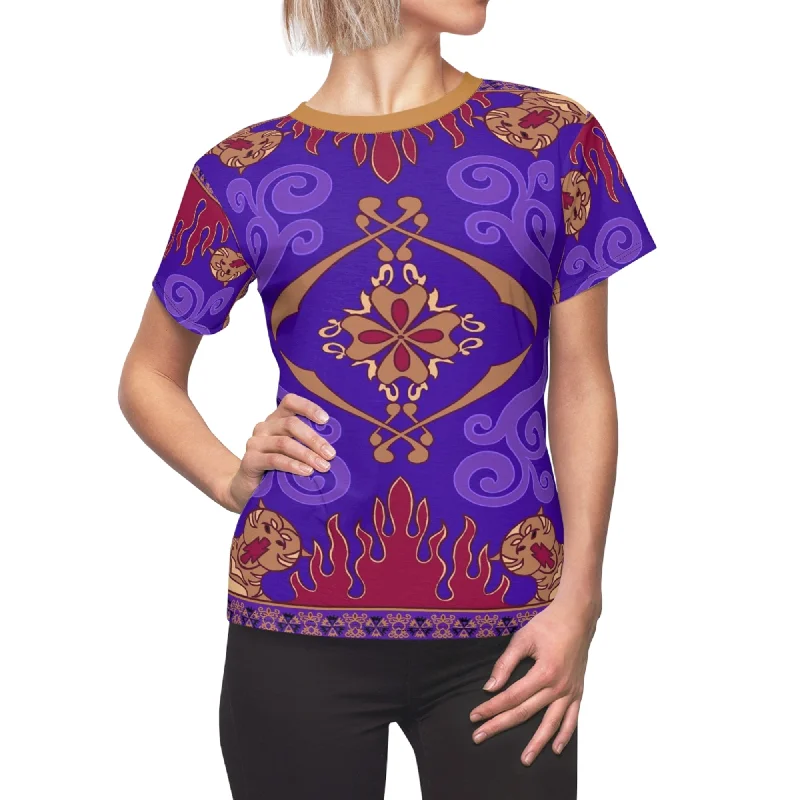 Magic Carpet Women's Shirt, Aladdin Costume Comfortable Stretch Short Shirt