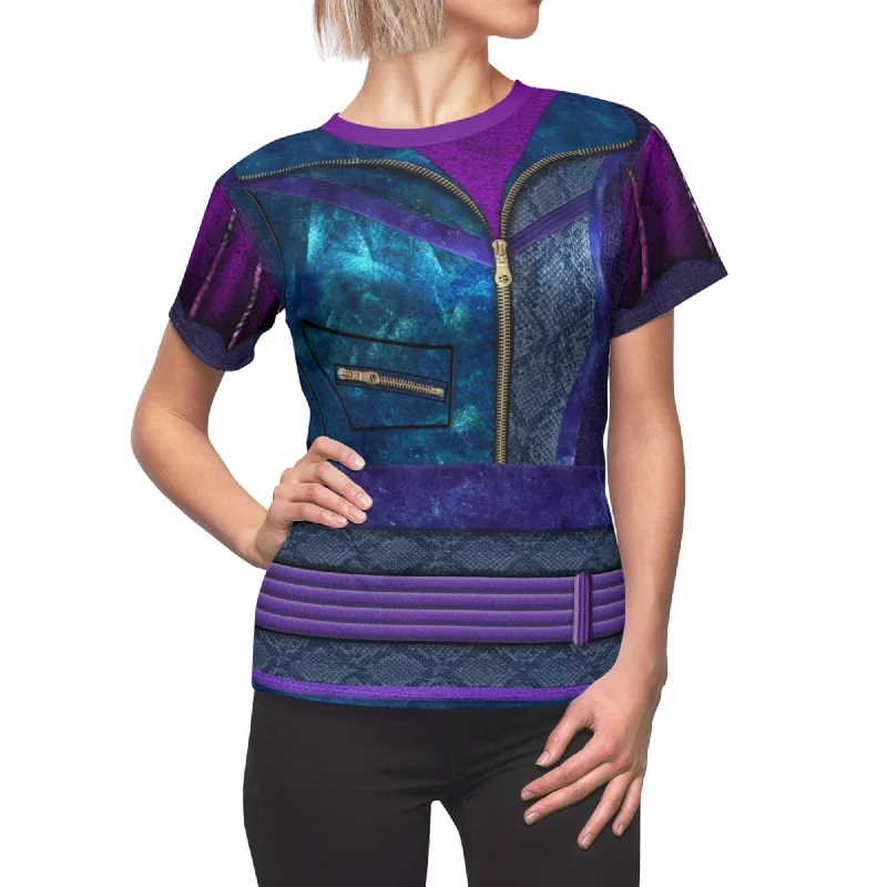 Mal Women's Shirt, Descendants 3 Costume Comfortable Loose Short Sleeve