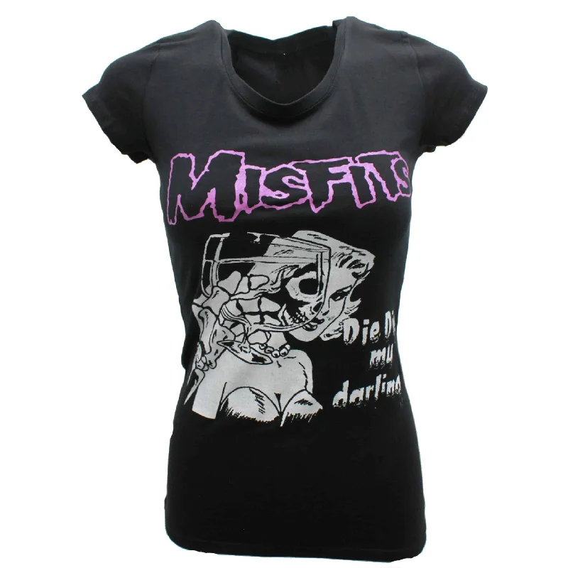 Misfits Die Die My Darling Womens Tee Rayon Velvet Corduroy