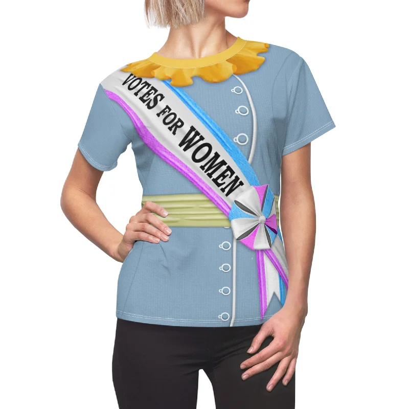Mrs. Banks Suffragette Women's Shirt, Mary Poppins Costume Soft Cotton Short Shirt
