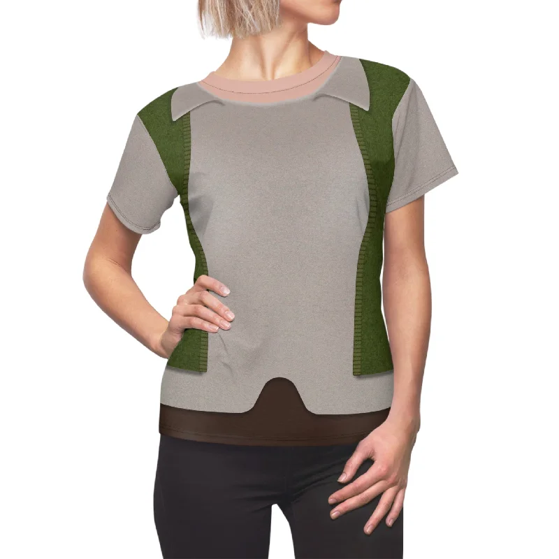 Penny's Mother Women's Shirt, Bolt Costume Elegant Draped Short Shirt