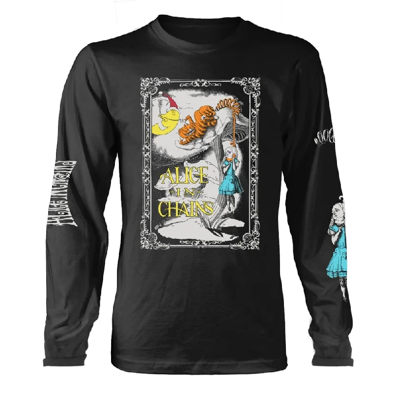 Alice in Chains Unisex Long Sleeved T-Shirt: Wonderland (back print) Embroidered Appliqued Beaded