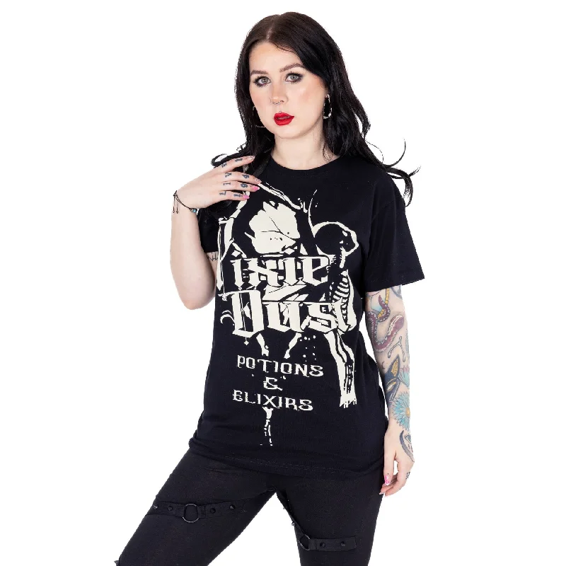 PIXIE POTIONS T SHIRT - BLACK Cozy Cotton Short Tee