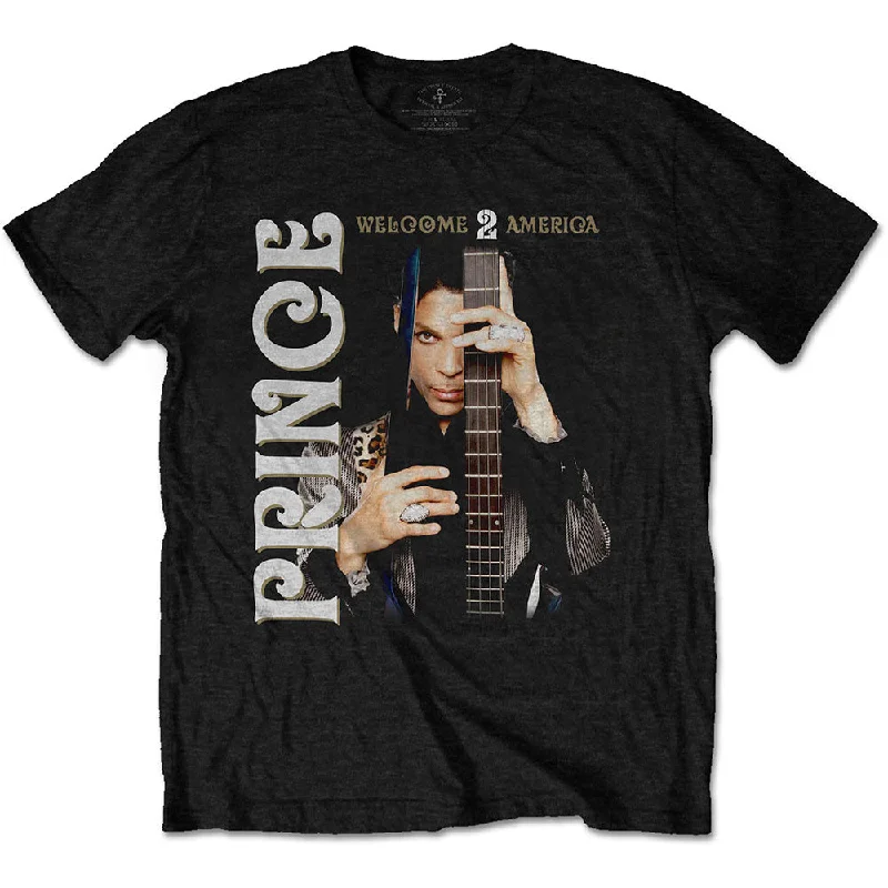 Prince | Official Band T-Shirt | Welcome 2 America Anti-Shrink Durable Soft