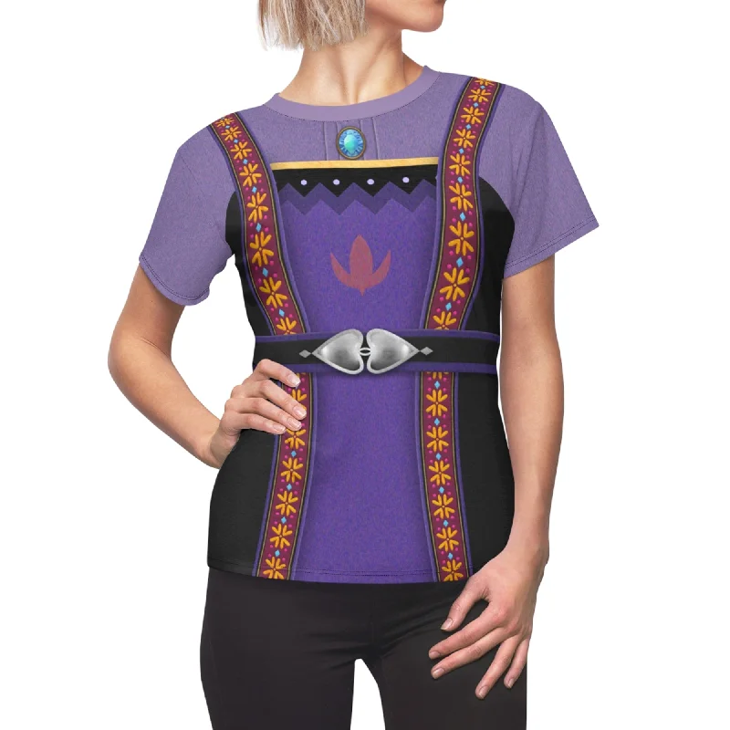 Queen Iduna Women's Shirt, Frozen 2 Costume Elegant Longline Short Shirt
