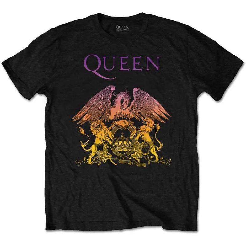 Queen | Official Band T-shirt | Gradient Crest Elasticated Padded Insulated