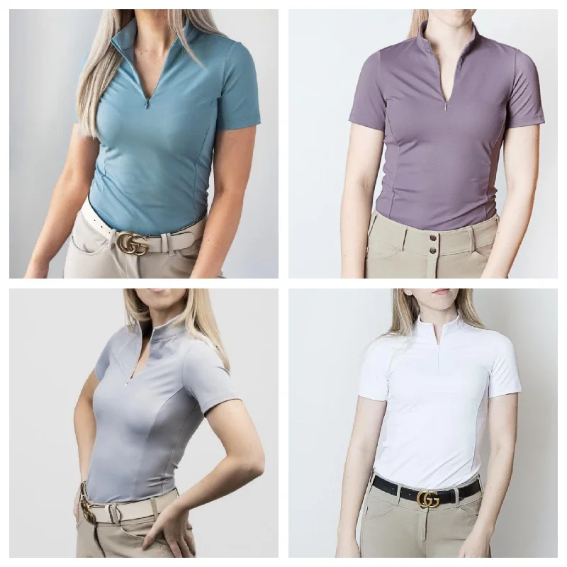 TKEQ- Quinn Essential Competition Shirt Comfortable Peplum Short Shirt