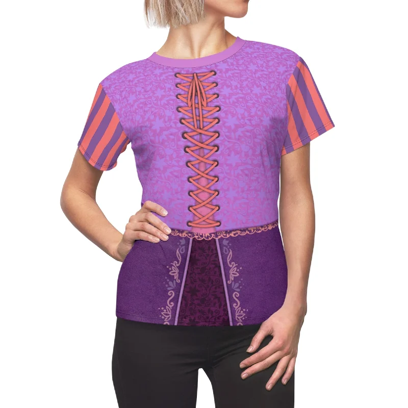 Rapunzel Women Shirt, Tangled Costume Relaxed Fit Short Blouse