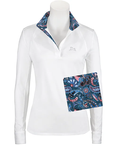 RJ Classics- Maddie Show Shirt (Teal Paisley) Cozy Loose Fit Short Sleeve