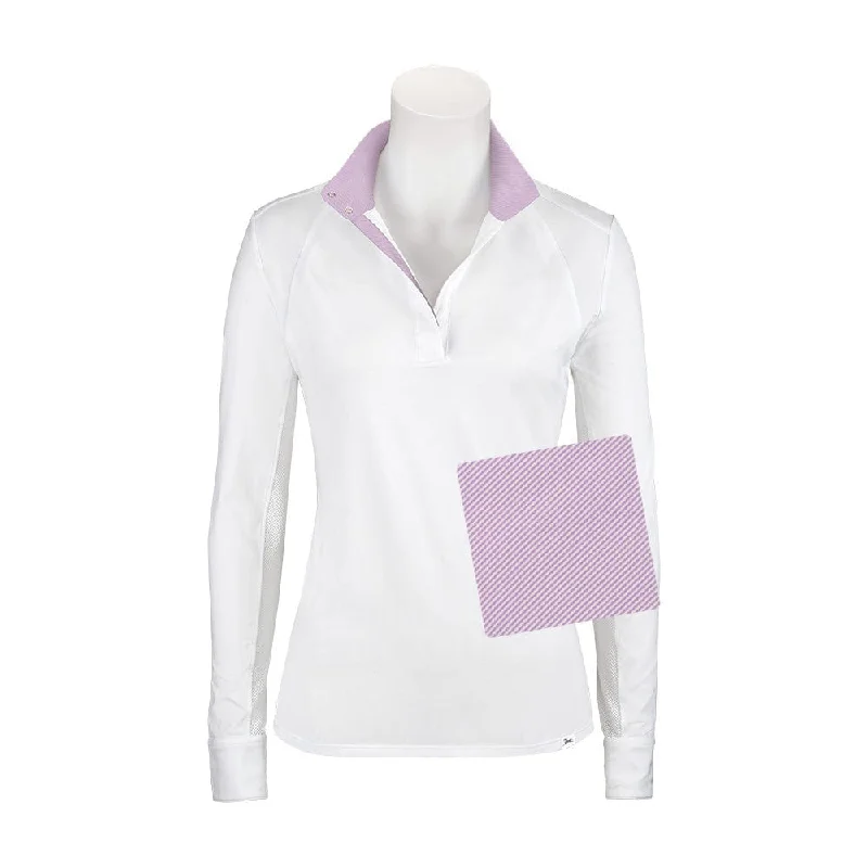 RJ Classics- Maddie Show Shirt (Purple Stripe) Classic Button-Up Short Tee