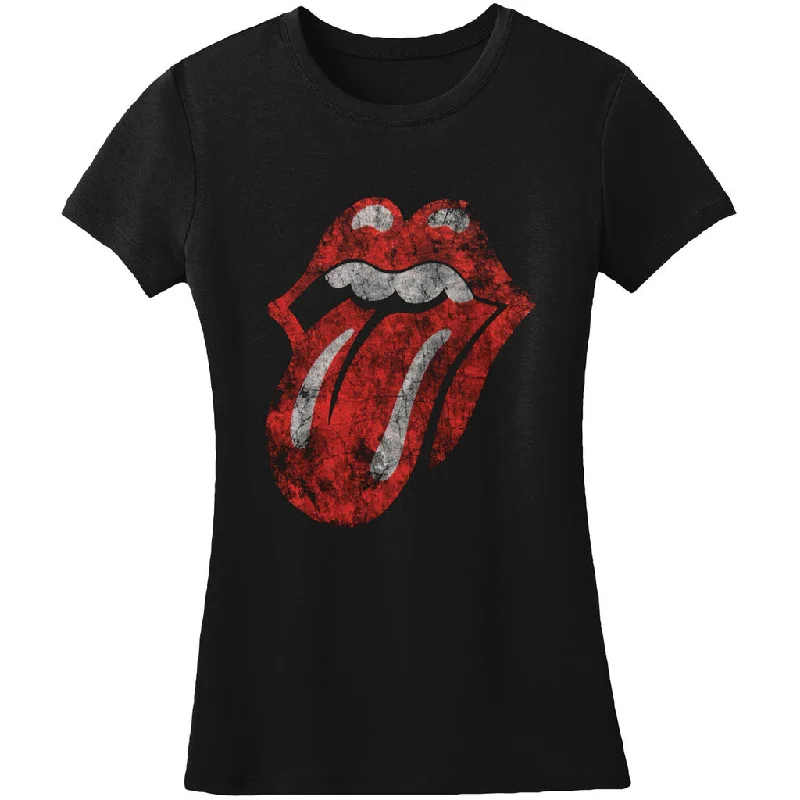 Rolling Stones Womens Tee Satin Blend Silk Blend Wool Blend