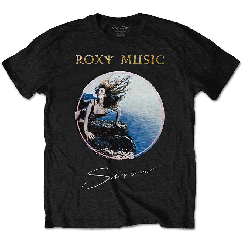 Roxy Music | Official Band T-Shirt | Siren Striped Floral Plaid