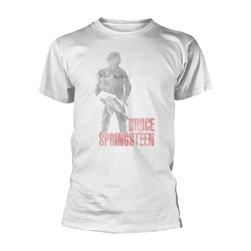 Bruce Springsteen Unisex T-shirt: Hologram Collared T-Shirt Boat Neck A-Line