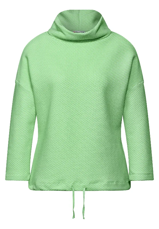 Schalkragen Strukturshirt Comfortable Knit Short Shirt