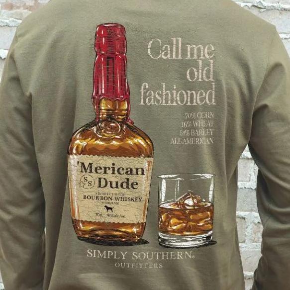 Simply Southern Unisex Fit Old Fashioned Long Sleeve Tshirt Fashionable Button-Front Short Sleeve