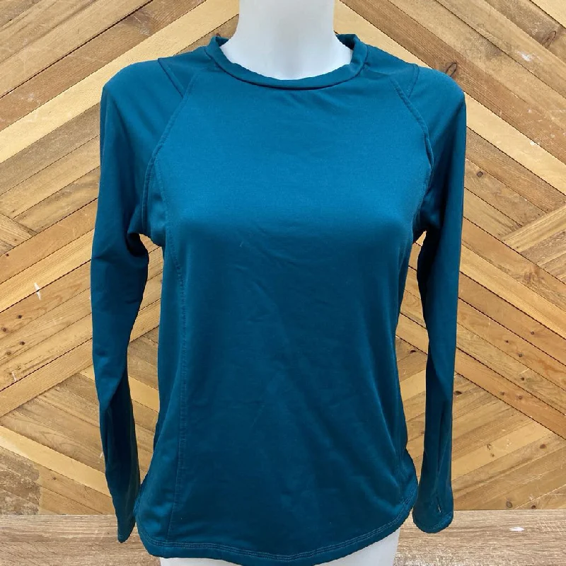Spyder - Long Sleeved Shirt - MSRP $89: Dark Green, Blue -women-MD Relaxed Button-Down Short Shirt Spyder - Long Sleeved Shirt - MSRP $89: Dark Green, Blue -women-MD Relaxed Button-Down Short Shirt