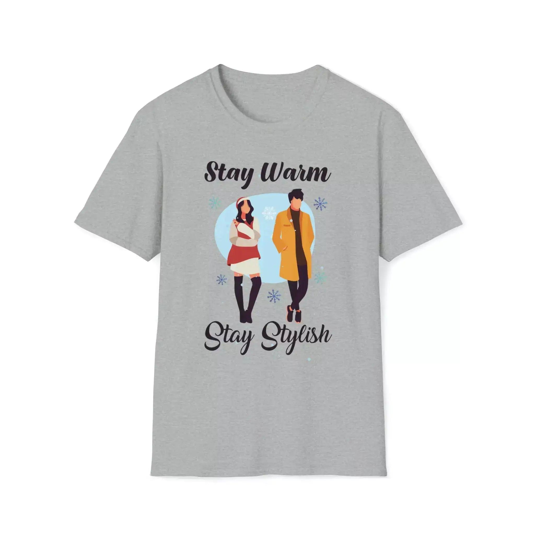 Stay Stylish Graphic Tee Elasticated Padded Insulated